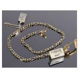 10K GOLD FIGARO 18" NECKLACE 13 GRAMS