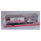 M2 Machines 1/64 1960 Ford C-600 Truck and Volkswagen Double Cab Cherry Coke