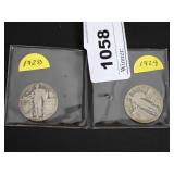 1928 & 1929 STANDING LIBERTY QUARTERS