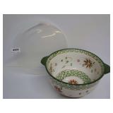 Temptations Old World Green Bowl with Lid