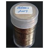ROLL OF JOHN ADAMS $1 PRESIDENTIAL COINS