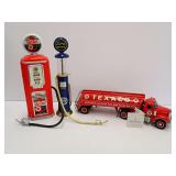 Franklin Mint Texaco Truck and Gearbox Collectibles Gas Pumps