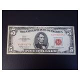 SERIES 1963 $5 RED SEAL BANKNOTE