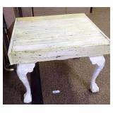 Distressed Wood Top Accent Table with Decorative Legs