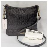 NEW AUTHENTIC Brahmin Katie Black Hematite Genuine Leather Shoulder Bag
