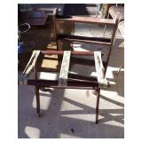 Wooden Luggage Rack and Display Shelf