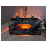 DIMPLEX ELECTRIC FIREPLACE LOGS IN WORKING CONDITION 19X10X10