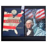 STATE QUARTERS COLLECTION ALBUMS - 1 COMPLETE, 1 MISSING COINS
