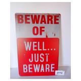 NEW DECORATIVE METAL SIGN - See photos for size.