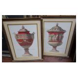 Pair of Framed Vase Prints