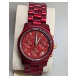 Michael Kors Red Chronograph Watch