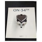 Designer Heart Ring - Size 5