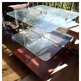 Three-Tier Glass Display Table with Extra Hardware & Glass Panels