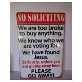 NEW DECORATIVE METAL SIGN - See photos for size.