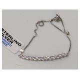 Sterling Silver Cubic Zirconia Bracelet
