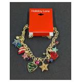 Designer Holiday Charm Necklace with Holiday Theme Charms