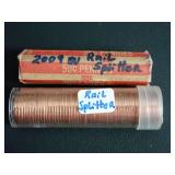 (2) ROLLS OF 2009 RAIL SPLITTER PENNIES