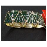 Designer Christmas Tree Bangle Bracelet