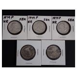(5) 1979 SUSAN B. ANTHONY DOLLAR COINS