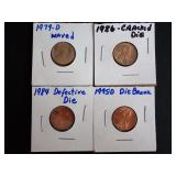 (4) ERROR PENNIES - SEE ALL PHOTOS