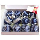 Roxluay Navy Blue Christmas Ornaments