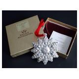 2006 WALLACE 9TH EDITION GRANDE BAROQUE STERLING SILVER SNOWFLAKE ORNAMENT W/BOX, PAPERS & VELVET POUCH