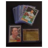 1961 TOPPS BASEBALL CARDS WITH CONTENT LIST