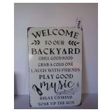 NEW DECORATIVE METAL SIGN - See photos for size.