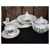 Vintage Holiday Holly China Set