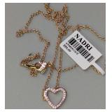 NADRI Heart Pendant Necklace - 16" + 2" Length