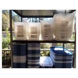 Lot of Plastic Storage Bins with Lids