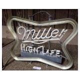 HEAVY Vintage Miller High Life Neon Sign-Working Condition Unknown