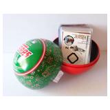 Baseball Card Collection in Topps 2024 Holiday Ornament Tin