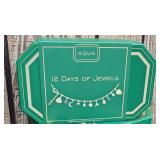 Aqua 12 Days of Jewels Advent Calendar Necklace and Charms