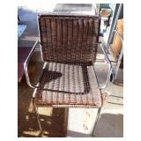 Wicker Dining Chair with Metal Frame
