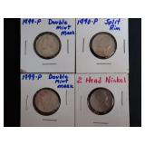 (4) ERROR NICKELS - SEE ALL PHOTOS
