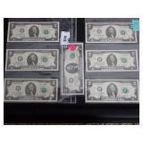 (7) SERIES 2017-A SEQUENTIAL SERIES $2 BANKNOTES