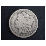 1891-O MORGAN SILVER DOLLAR COIN