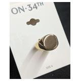 Designer Gold Signet Ring Size 6