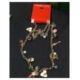 Designer Christmas Themed Charm Necklace