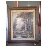 Framed Landscape Oil Painting
