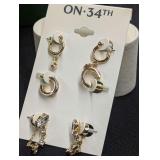 Designer Trio Charmed Earrings