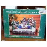 Fiber-Optic Animated Christmas Village Scene