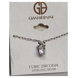 Giani Bernini Sterling Silver Cubic Zirconia Necklace