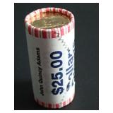 ROLL OF JOHN QUINCY ADAMS $1 PRESIDENTIAL COINS
