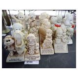 Collection of Small Figurine Sculptures with Inspirational Quotes