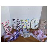 5 HANDMADE HAND PAINTED HAIR BOW HANGERS