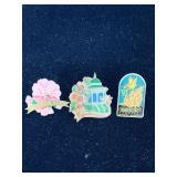 3 CHERRY BLOSSOM FESTIVAL LAPEL PINS (1993, 1997, 2002) - CHECKOUT