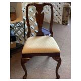 NICE MAHOGANY/CHERRY UPHOLSTERED SIDE CHAIR 39" TALL X 21" WIDE