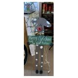 HANDMADE WOOD LIGHTED STAND UP REINDEER DECOR 56" TALL X 17" WIDE